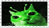 alien cat stamp
